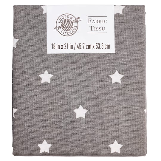Gray Printed Fabric by Loops & Threads®